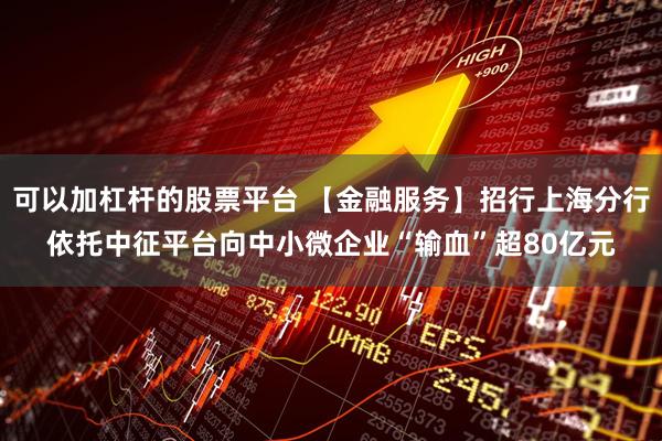 可以加杠杆的股票平台 【金融服务】招行上海分行依托中征平台向中小微企业“输血”超80亿元